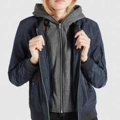 Coupon 😉 Khujo LARIFA - Bomberjacke - Dunkelblau, Damen 😀 -Khujo Verkaufsladen 06d38a4d66d34279bc2417f729c11cfa