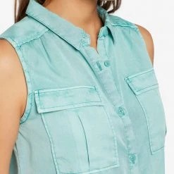 Auslauf ⭐ Khujo LANA - Hemdbluse - Turquoise, Damen 👏 -Khujo Verkaufsladen 09c3ccbe3d6641c380c6e36a01942fb1