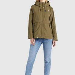Budget 🤩 Khujo ZAHIRA2 - Übergangsjacke - Khaki, Damen ⭐