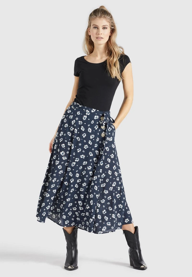 Auslauf 🔥 Khujo HEPKE - A-Linien-Rock - Blau-weiß Geblümt, Damen ✔️ 2 Auslauf 🔥 Khujo HEPKE - A-Linien-Rock - Blau-weiß Geblümt, Damen ✔️ – Bild 2