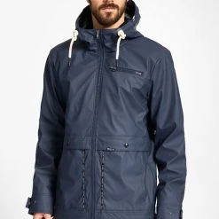 Bester Verkauf 😀 Khujo DARKIN - Regenjacke / Wasserabweisende Jacke - Dunkelblau, Herren ⭐