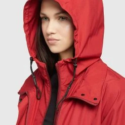 Bester Verkauf ✔️ Khujo FELINA - Regenjacke / Wasserabweisende Jacke - Rot, Damen ❤️ -Khujo Verkaufsladen 0fbb9ae9e0264c6b8cf71f7d45c0da51