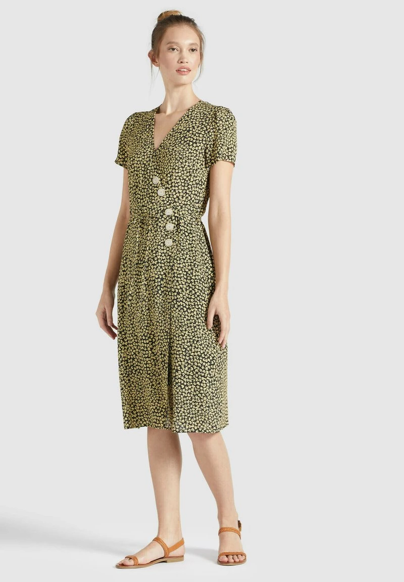 Bestes Angebot 👍 Khujo PORGY - Freizeitkleid - Schwarz-gelb Geblümt, Damen 🌟 2 Bestes Angebot 👍 Khujo PORGY - Freizeitkleid - Schwarz-gelb Geblümt, Damen 🌟 – Bild 2