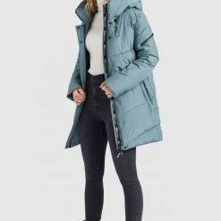 Coupon ✨ Khujo JORDIS - Wintermantel - Blaugrau, Damen ❤️ -Khujo Verkaufsladen 1b3ac5059d574ba4bb8410bd91a85fd8