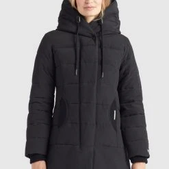 Budget 🎁 Khujo SHERMA2 - Wintermantel - Schwarz, Damen ⌛