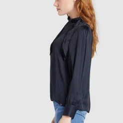 Rabatt 🧨 Khujo ASNAT - Bluse - Dark Blue, Damen 🥰 -Khujo Verkaufsladen 20e2721203f944fdaa6a4b604519945f