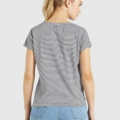 Auslauf 🛒 Khujo BABSI - T-Shirt Print - Schwarz Weiß Gestreift, Damen ⌛ -Khujo Verkaufsladen 2371e0591dbd491ea9e0c2599d038ce7