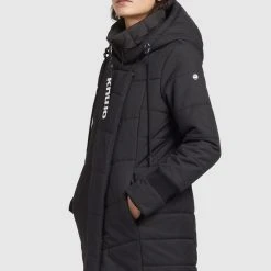 Billig 👏 Khujo ELVA STRUCTURED - Wintermantel - Schwarz, Damen ✔️