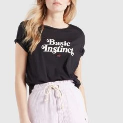 Schlussverkauf 👍 Khujo BANANI INSTINCT - T-Shirt Print - Schwarz, Damen 😉 -Khujo Verkaufsladen 2b447939eb5c4a13bba0156c85efe3b2