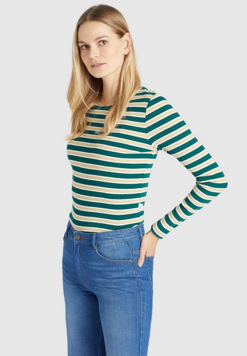 Aktion ⌛ Khujo SICHUAN - Langarmshirt - Grün-beige Gestreift, Damen ✨ 5 Aktion ⌛ Khujo SICHUAN - Langarmshirt - Grün-beige Gestreift, Damen ✨ – Bild 5