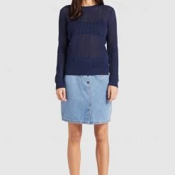 Billig ✔️ Khujo COSIMA - Strickpullover - Dark Blue, Damen ✔️