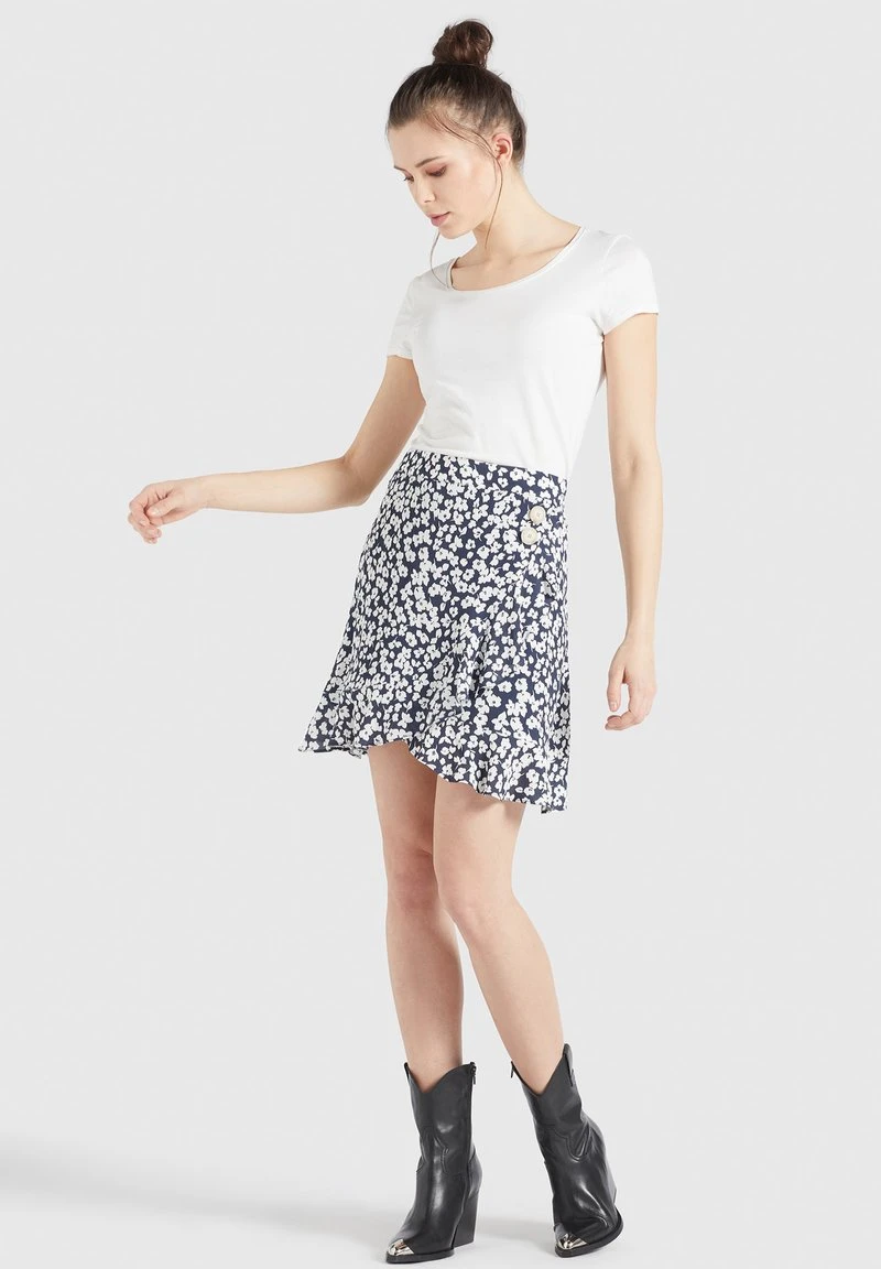 Schlussverkauf 😀 Khujo UNDINE - A-Linien-Rock - Dunkelblau-weiß Geblümt, Damen 🌟 5 Schlussverkauf 😀 Khujo UNDINE - A-Linien-Rock - Dunkelblau-weiß Geblümt, Damen 🌟 – Bild 5