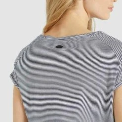 Schlussverkauf 😉 Khujo BABSI - T-Shirt Print - Weiß Blau Gestreift, Damen 🥰 -Khujo Verkaufsladen 2cc2da1e3e144d8f907ce0b5da6a579f