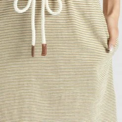 Neu 🛒 Khujo ANNEMARIE - Jerseykleid - Weiß-ocker Gestreift, Damen ✨ -Khujo Verkaufsladen 321dde8ad16142c4bc97a61eae9522e7