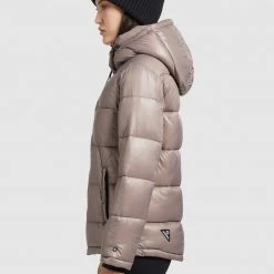 Blitzangebot ⌛ Khujo GERDA SHINY - Wintermantel - Taupe Glänzend, Damen 🥰 -Khujo Verkaufsladen 32795966e1e64d859a930de42c3260ca