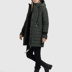 Bestes Angebot 🎁 Khujo SHINE2 LIGHT - Wintermantel - Dunkelgrün, Damen 👍 -Khujo Verkaufsladen 35f1d9e8c8004fa4aef382506359a2e7