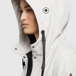 Rabatt 😉 Khujo GLENNA - Regenjacke / Wasserabweisende Jacke - Hellgrau, Damen ⭐ -Khujo Verkaufsladen 3cc8646fe1984374aba4a30dd57133c3