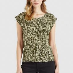 Billig ✨ Khujo LOMBA - Bluse - Schwarz-gelb Geblümt, Damen ✨