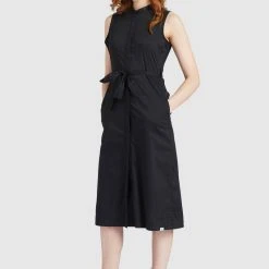 Neu 👏 Khujo THERES - Blusenkleid - Schwarz, Damen 👏