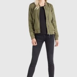 Neu ⌛ Khujo FENCY - Bomberjacke - Khaki Pes, Damen ⌛