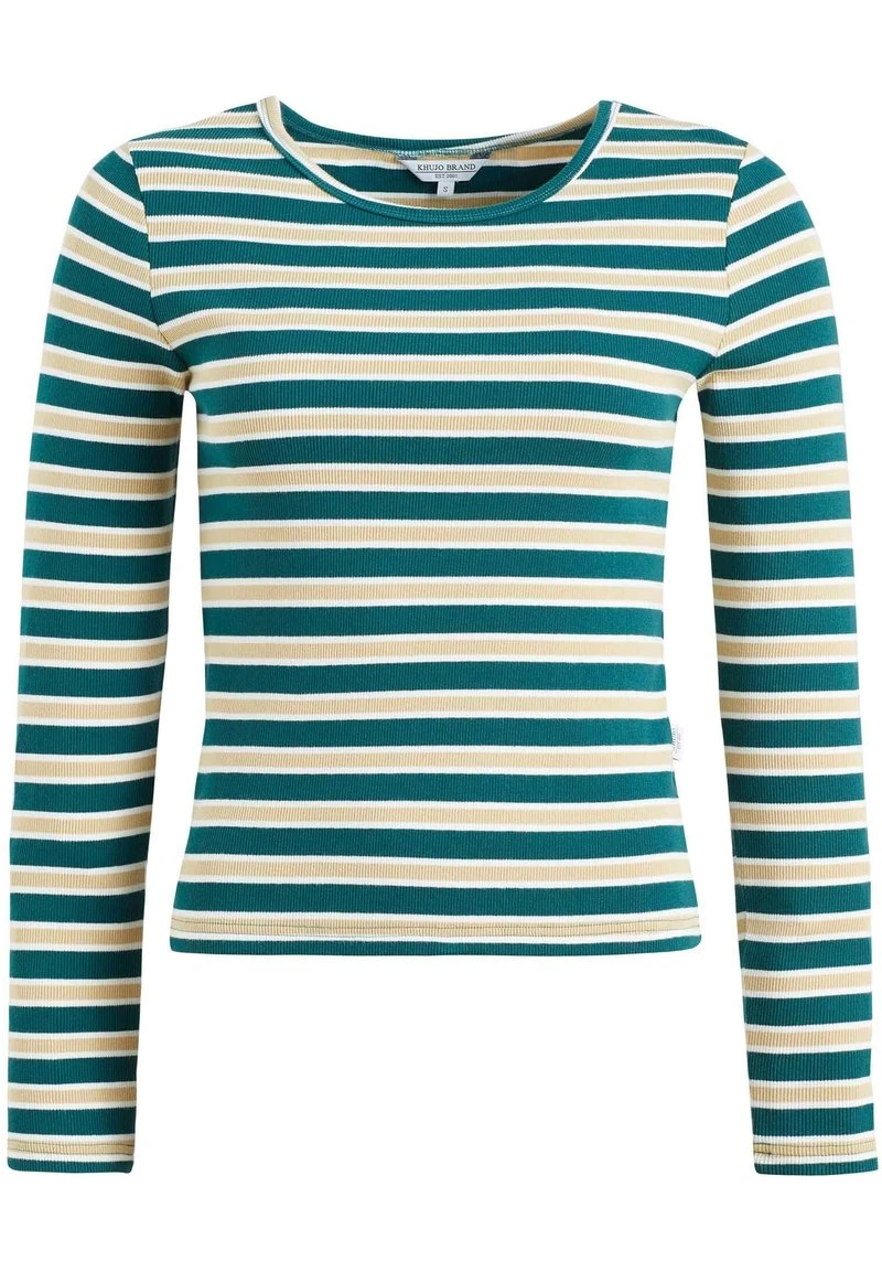 Aktion ⌛ Khujo SICHUAN - Langarmshirt - Grün-beige Gestreift, Damen ✨ 8 Aktion ⌛ Khujo SICHUAN - Langarmshirt - Grün-beige Gestreift, Damen ✨ – Bild 8