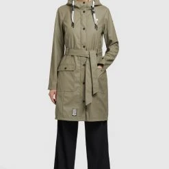Großhandel ⭐ Khujo GLENNA - Regenjacke / Wasserabweisende Jacke - Graugrün, Damen 🔔