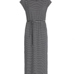 Billig 😀 Khujo CRISTELLA - Maxikleid - Schwarz-weiß Gestreift, Damen ⌛ -Khujo Verkaufsladen 4e1d2d9656dd41278ffb7450ea756e94