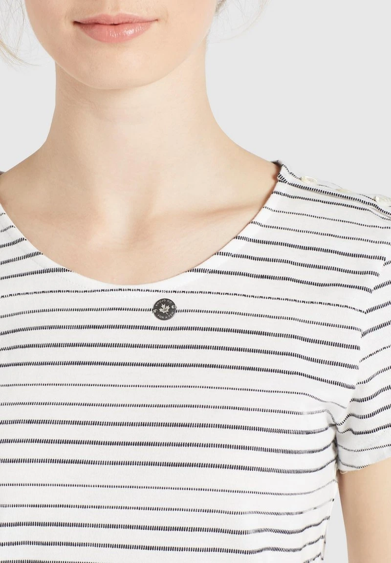 Brandneu 🎉 Khujo RAFAELA - T-Shirt Print - Weiß-schwarz Gestreift, Damen ✔️ 5 Brandneu 🎉 Khujo RAFAELA - T-Shirt Print - Weiß-schwarz Gestreift, Damen ✔️ – Bild 5