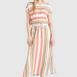 Top 10 🥰 Khujo DOREEN - Maxikleid - Mehrfarbig Gestreift, Damen ✔️