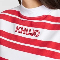 Bestpreis 🔔 Khujo APONA - Sweatshirt - Rot-weiß Gestreift, Damen 🔥 -Khujo Verkaufsladen 524f7f393c364cb6baf301da4dc8eb68