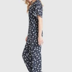 Budget ✨ Khujo BORGIA - Jumpsuit - Blau-weiß Geblümt, Damen ⌛ -Khujo Verkaufsladen 5312661209214d72b767940848887665