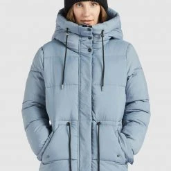 Am billigsten 💯 Khujo LEVIANI - Wintermantel - Hellblau, Damen ⌛