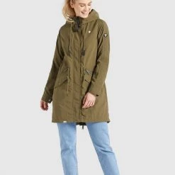 Billig ❤️ Khujo NEPHELE - Parka - Khaki, Damen ✨ -Khujo Verkaufsladen 53a0edec78964c30b418a3691332182c