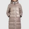 Budget 🛒 Khujo CORINNA SHINY - Wintermantel - Taupe Glänzend, Damen ⌛