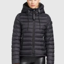 Auslauf 🥰 Khujo LOVINA2 SHINE - Leichte Jacke - Schwarz, Damen 💯