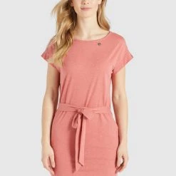 Bestpreis 🎉 Khujo RAMONA - Jerseykleid - Rose Melange, Damen 🌟