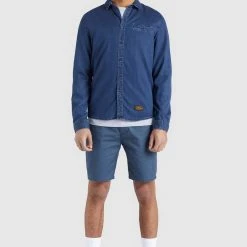 Neu 🎁 Khujo POSTO - Hemd - Denim Blau, Herren ❤️