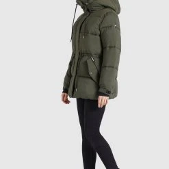 Brandneu ❤️ Khujo LEVIANI - Wintermantel - Oliv, Damen ❤️ -Khujo Verkaufsladen 6c715dc0c96245b48308b86eb29520bc