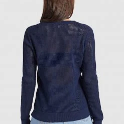 Billig ✔️ Khujo COSIMA - Strickpullover - Dark Blue, Damen ✔️ -Khujo Verkaufsladen 7111b6126fa54c6794800b93f4073c26