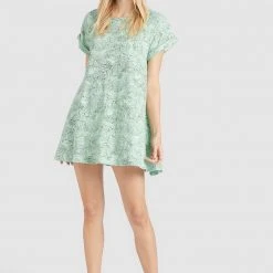 Brandneu 💯 Khujo IOCASTE - Jerseykleid - Türkis, Damen 🎁