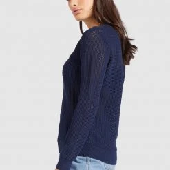 Billig ✔️ Khujo COSIMA - Strickpullover - Dark Blue, Damen ✔️ -Khujo Verkaufsladen 73ad7a8d948b437280cd3f8c5b5637b3