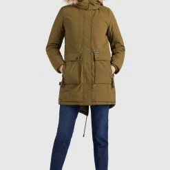 Blitzangebot 👍 Khujo ATHENA - Parka - Oliv, Damen ⭐ -Khujo Verkaufsladen 7520138ef6cc413181306c94bb39ee63