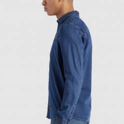 Neu 🎁 Khujo POSTO - Hemd - Denim Blau, Herren ❤️ -Khujo Verkaufsladen 75cc90e304b146f497ce79f906036577