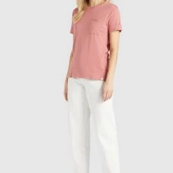 Rabatt 👏 Khujo ALLMUT - T-Shirt Basic - Pink, Damen 😀 -Khujo Verkaufsladen 75d15fabcc68430cac58a067930d12cf