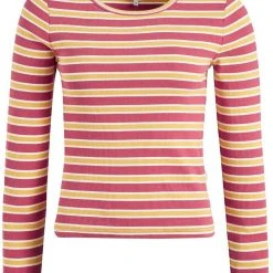 Brandneu ❤️ Khujo SICHUAN - Langarmshirt - Rosa-ocker Gestreift, Damen 🧨 -Khujo Verkaufsladen 77404d8e1561437fa9eeaa963ff2ad28