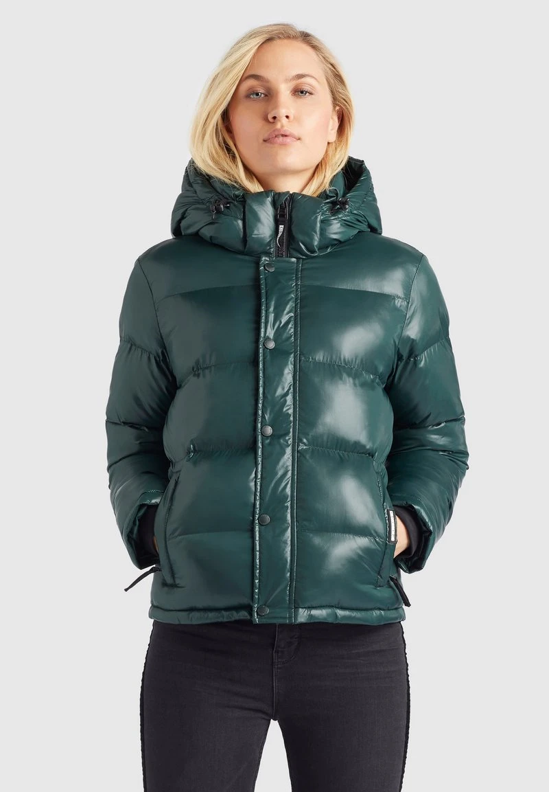 Billig 💯 Khujo CAMILLE - Winterjacke - Dunkelgrün Glänzend, Damen ❤️ 1 Billig 💯 Khujo CAMILLE - Winterjacke - Dunkelgrün Glänzend, Damen ❤️