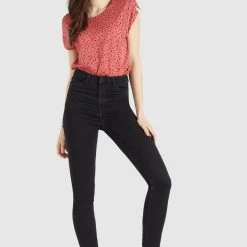 Neu 👏 Khujo TALAJA - T-Shirt Print - Rosa-schwarz Gemustert, Damen 🤩 -Khujo Verkaufsladen 7d6829300a7e41589b8b70dc766e3260