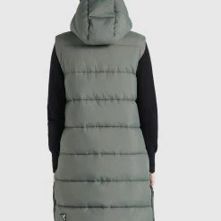 Am billigsten 👏 Khujo MAGNETA MATT - Weste - Graugrün, Damen ✨ -Khujo Verkaufsladen 81305d16641b44e0b050702475d531f3