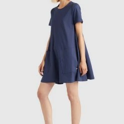 Coupon ⌛ Khujo SARAI - Jerseykleid - Dunkelblau, Damen 🌟