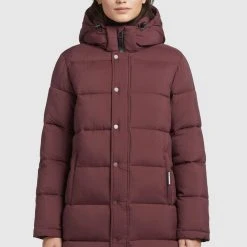 Am billigsten 😉 Khujo WENCKE MATT - Wintermantel - Weinrot, Damen ✔️